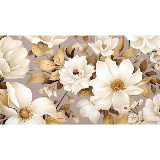 Panoramic Wallpaper - Wall Mural - Flowers