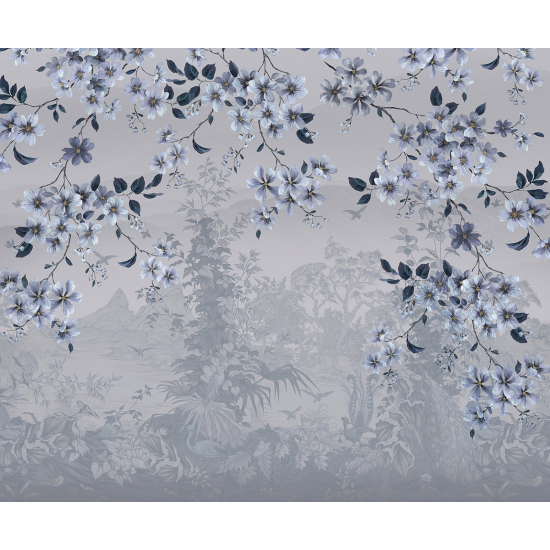 Panoramic Wallpaper - Wall Mural - Flowers