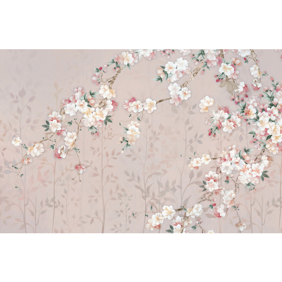 Panoramic Wallpaper - Wall Mural - Flowers