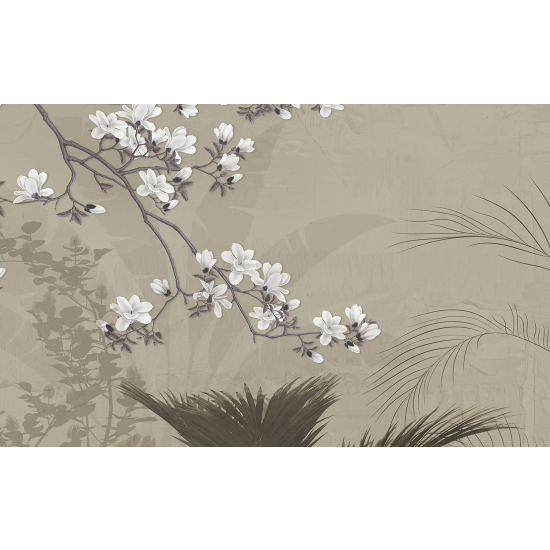 Panoramic Wallpaper - Wall Mural - Flowers