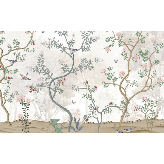 Panoramic Wallpaper - Wall Mural - Flowers