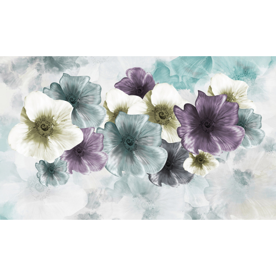 Panoramic Wallpaper - Wall Mural - Flowers