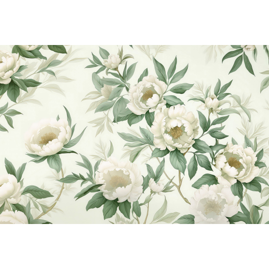 Panoramic Wallpaper - Wall Mural - Flowers