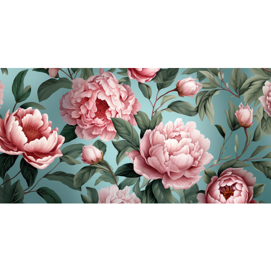 Panoramic Wallpaper - Wall Mural - Flowers