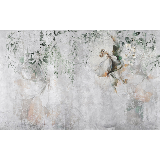 Panoramic Wallpaper - Wall Mural - Flowers