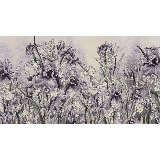 Panoramic Wallpaper - Wall Mural - Flowers