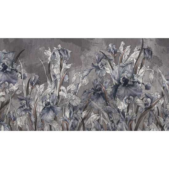 Panoramic Wallpaper - Wall Mural - Flowers