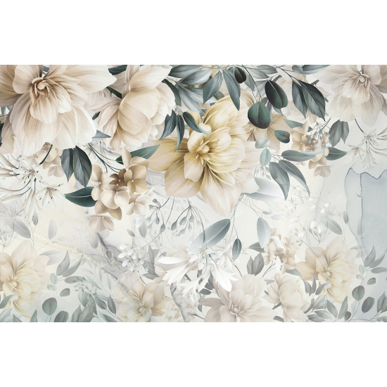 Panoramic Wallpaper - Wall Mural - Flowers