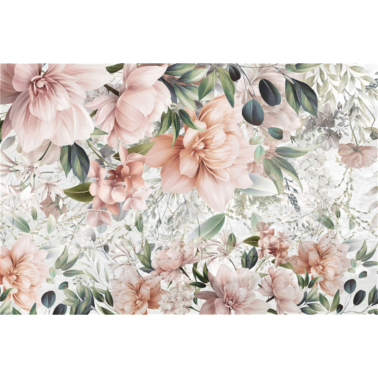 Panoramic Wallpaper - Wall Mural - Flowers