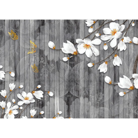 Panoramic Wallpaper - Wall Mural - Flowers