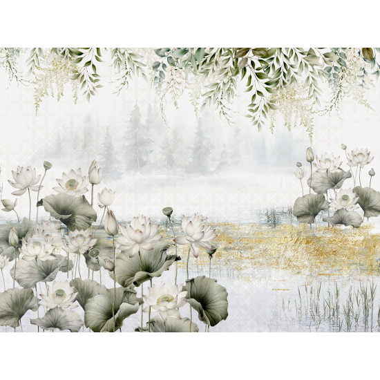 Panoramic Wallpaper - Wall Mural - Flowers