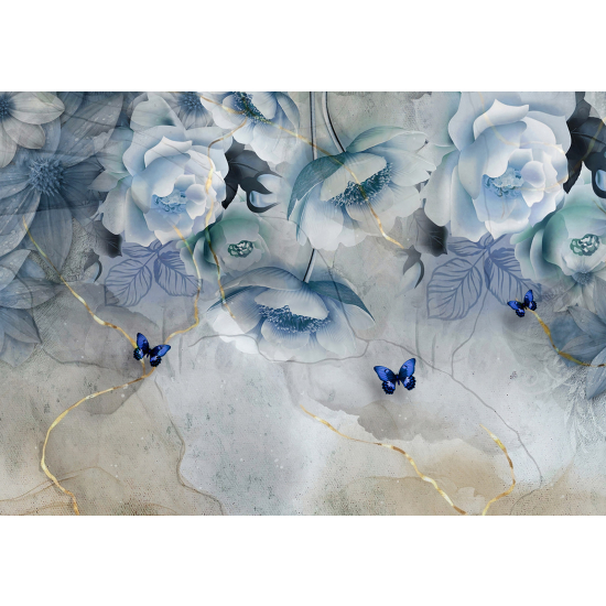 Panoramic Wallpaper - Wall Mural - Flowers