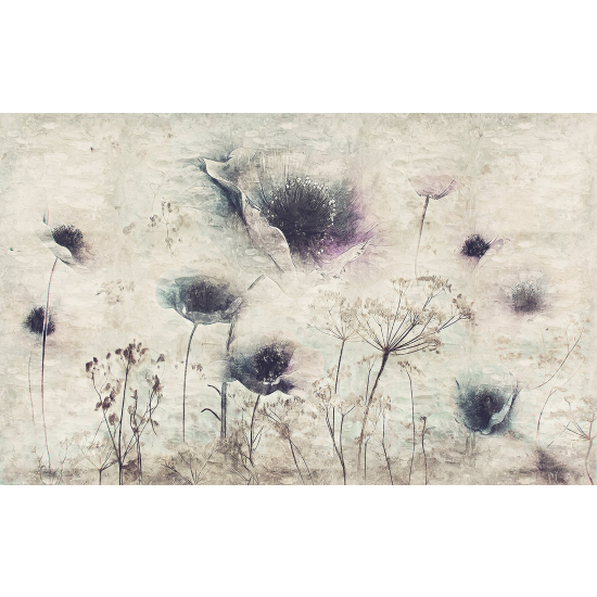 Panoramic Wallpaper - Wall Mural - Flowers