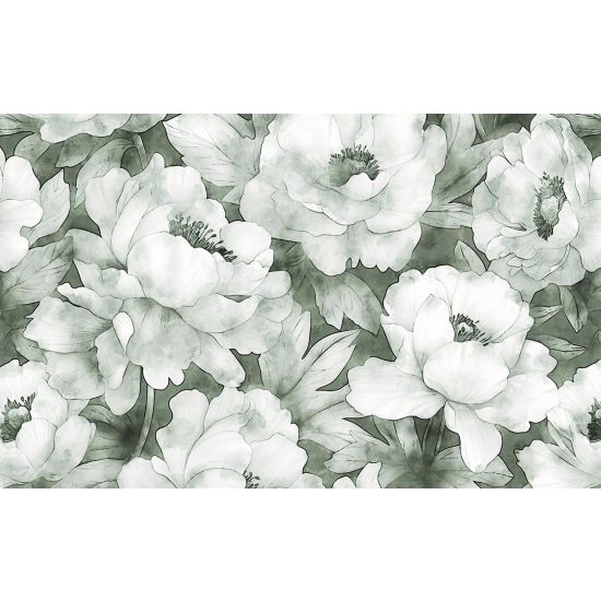 Panoramic Wallpaper - Wall Mural - Flowers