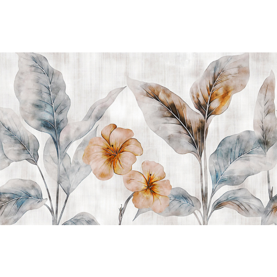 Panoramic Wallpaper - Wall Mural - Flowers