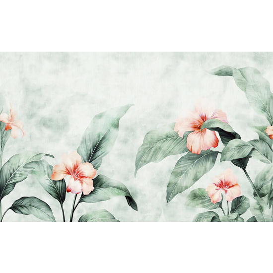 Panoramic Wallpaper - Wall Mural - Flowers