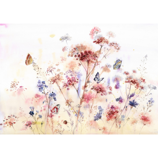 Panoramic Wallpaper - Wall Mural - Flowers