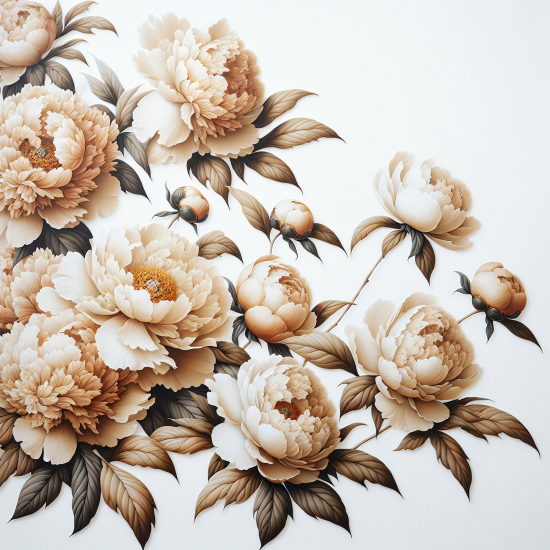 Panoramic Wallpaper - Wall Mural - Flowers