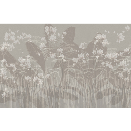 Panoramic Wallpaper - Wall Mural - Flowers