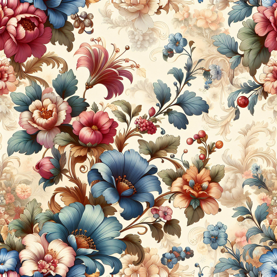 Panoramic Wallpaper - Wall Mural - Flowers