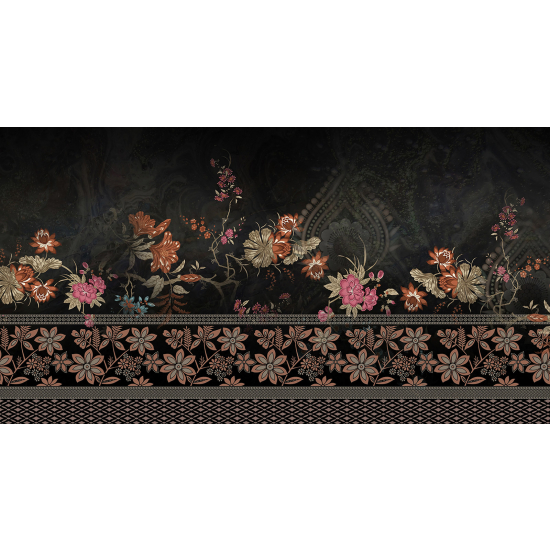 Panoramic Wallpaper - Wall Mural - Flowers