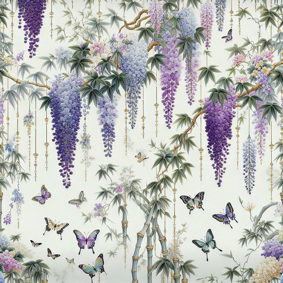 Panoramic Wallpaper - Wall Mural - Flowers