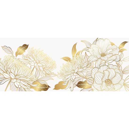 Panoramic Wallpaper - Wall Mural - Flowers