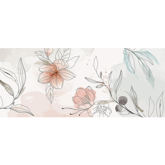 Panoramic Wallpaper - Wall Mural - Flowers