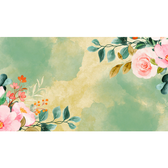 Panoramic Wallpaper - Wall Mural - Flowers