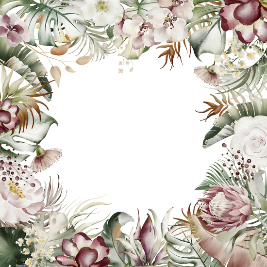 Panoramic Wallpaper - Wall Mural - Flowers