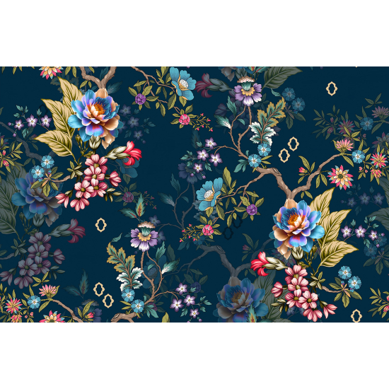 Panoramic Wallpaper - Wall Mural - Flowers