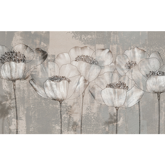 Panoramic Wallpaper - Wall Mural - Flowers