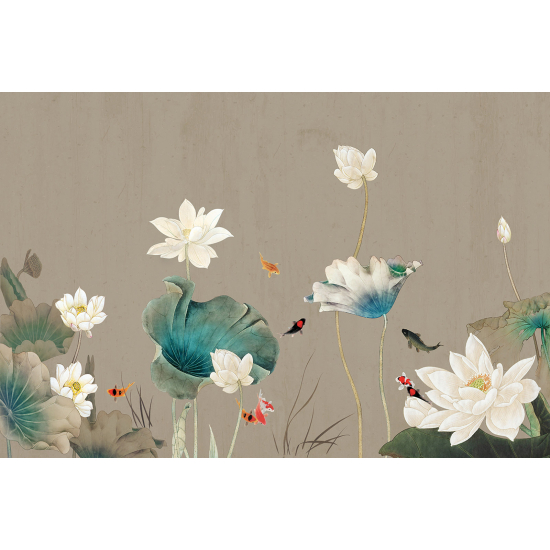 Panoramic Wallpaper - Wall Mural - Flowers