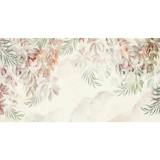 Panoramic Wallpaper - Wall Mural - Flowers