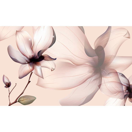 Panoramic Wallpaper - Wall Mural - Flowers