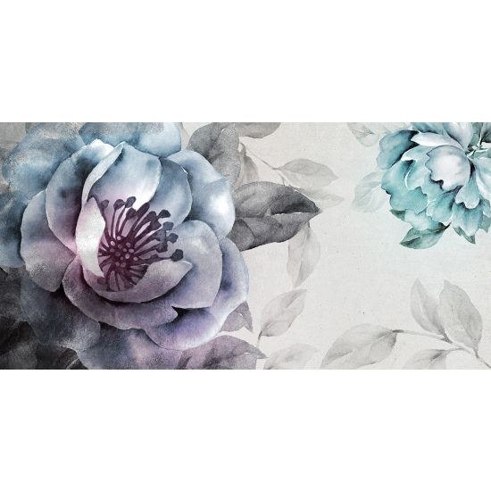 Panoramic Wallpaper - Wall Mural - Flowers