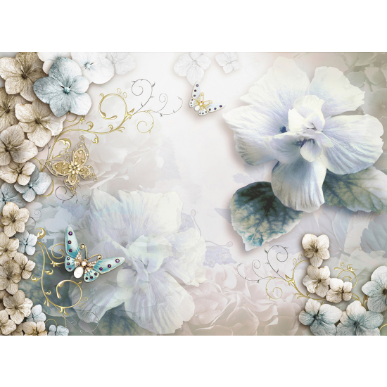 Panoramic Wallpaper - Wall Mural - Flowers