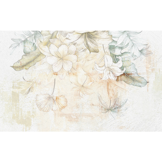 Panoramic Wallpaper - Wall Mural - Flowers