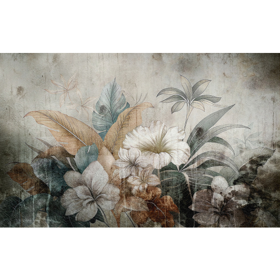 Panoramic Wallpaper - Wall Mural - Flowers