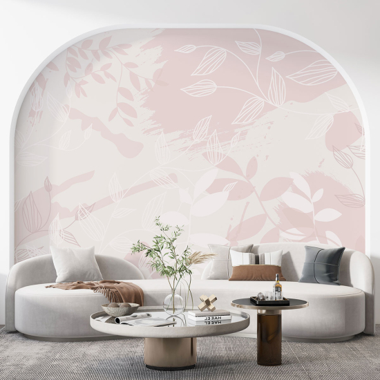 Panoramic Wallpaper - Wall Mural - Flowers Design