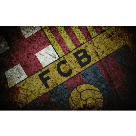 Panoramic Wallpaper - Wall Mural Foot / Football - FCB Barcelona