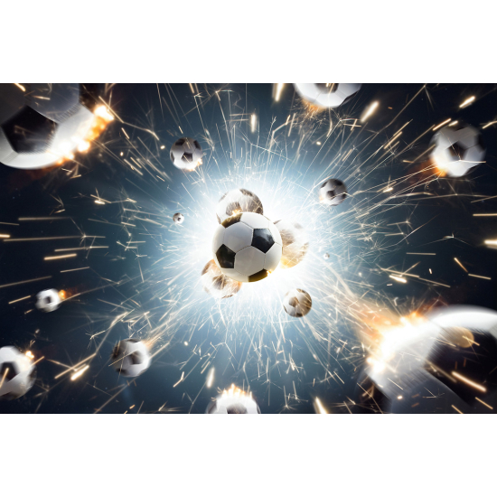 Panoramic Wallpaper - Wall Mural Foot / Football - Soccer balls