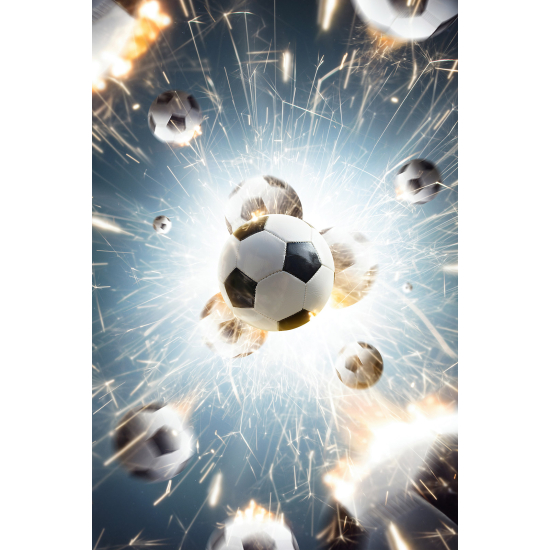 Panoramic Wallpaper - Wall Mural Foot / Football - Soccer balls