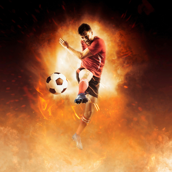 Panoramic Wallpaper - Wall Mural Football - Soccer Player