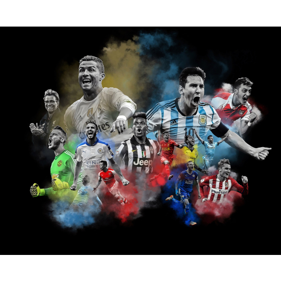 Panoramic Wallpaper - Wall Mural Football - Soccer Players