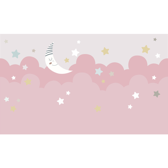 Panoramic Wallpaper - Wall Mural for Children - Clouds