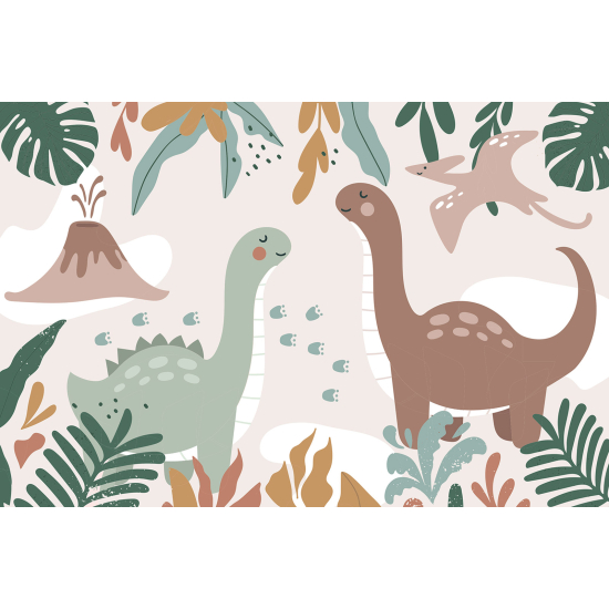 Panoramic Wallpaper - Wall Mural for Children - Dinosaurs