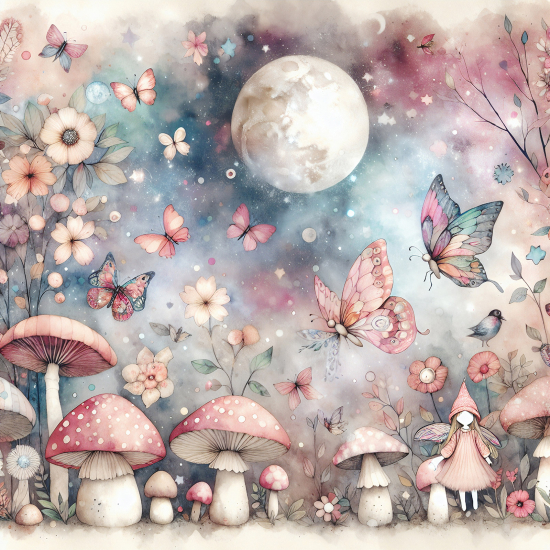 Panoramic Wallpaper - Wall Mural for Children - Fairy-tale