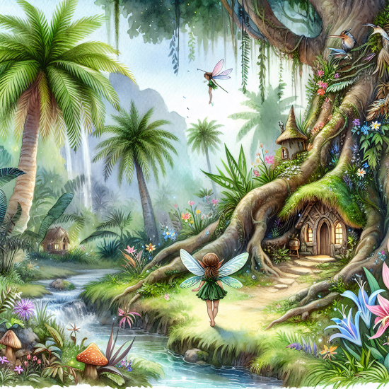 Panoramic Wallpaper - Wall Mural for Children - Fairy-tale