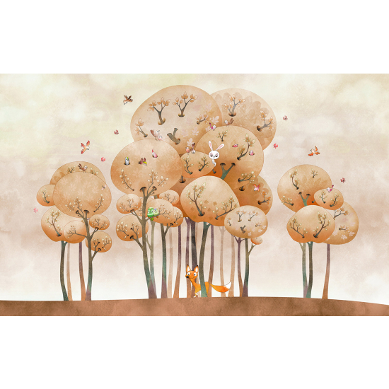 Panoramic Wallpaper - Wall Mural for Children - Fox